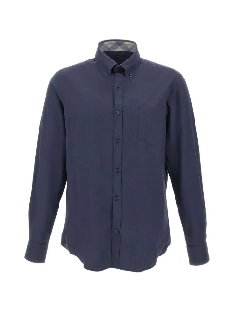 Paul & Shark check-patterned insert chest-pocket shirt
