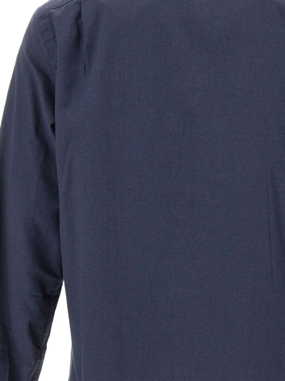 Paul & Shark check-patterned insert chest-pocket shirt Blauw