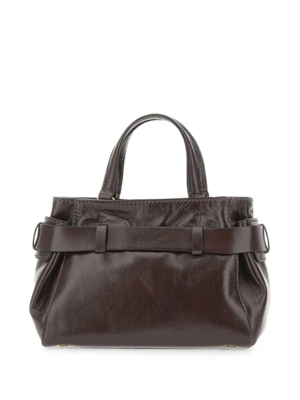 GIANNI CHIARINI Miranda leren shopper met geknoopte details Bruin