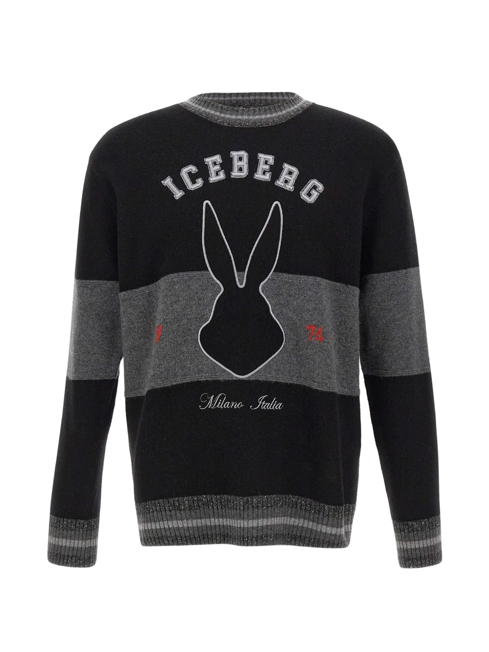 Iceberg Bugs Bunny striped sweater - Schwarz