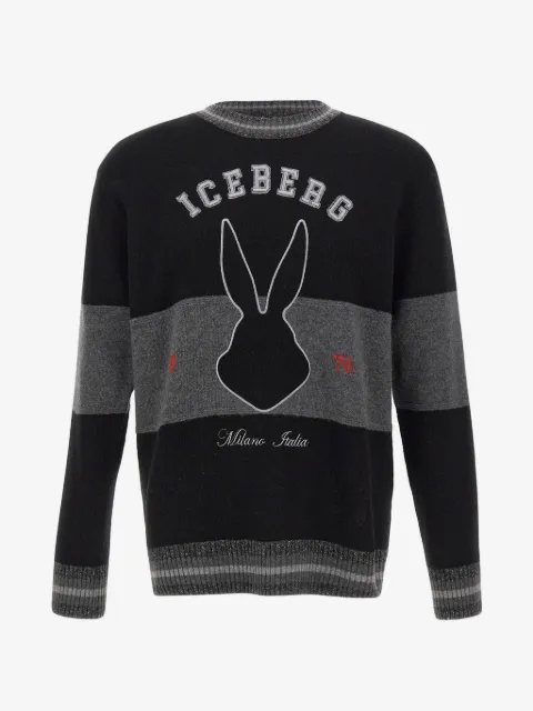 Iceberg Bugs Bunny striped sweater