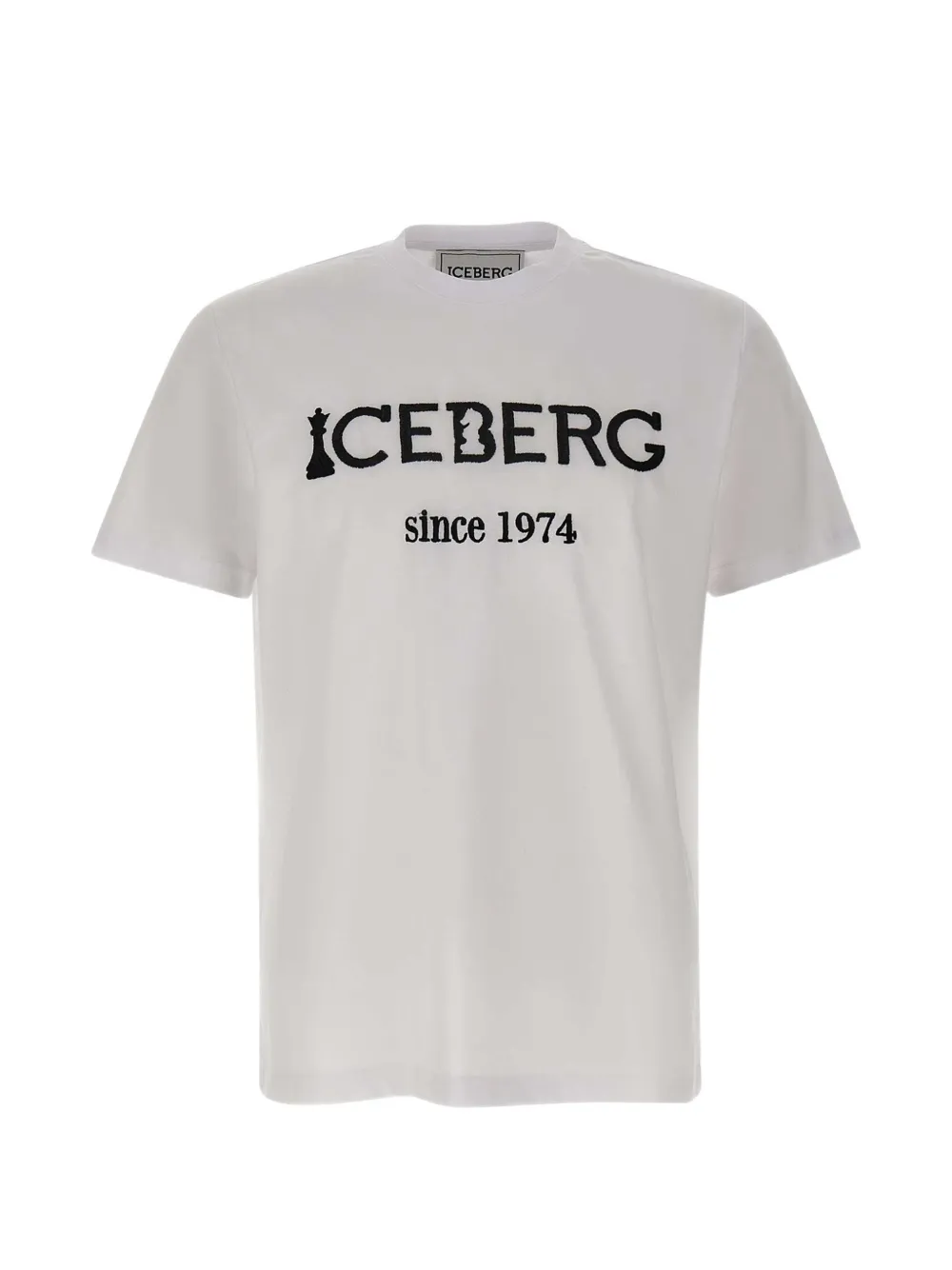 Iceberg 로고 자수 코튼 티셔츠 | 화이트 | Image 1