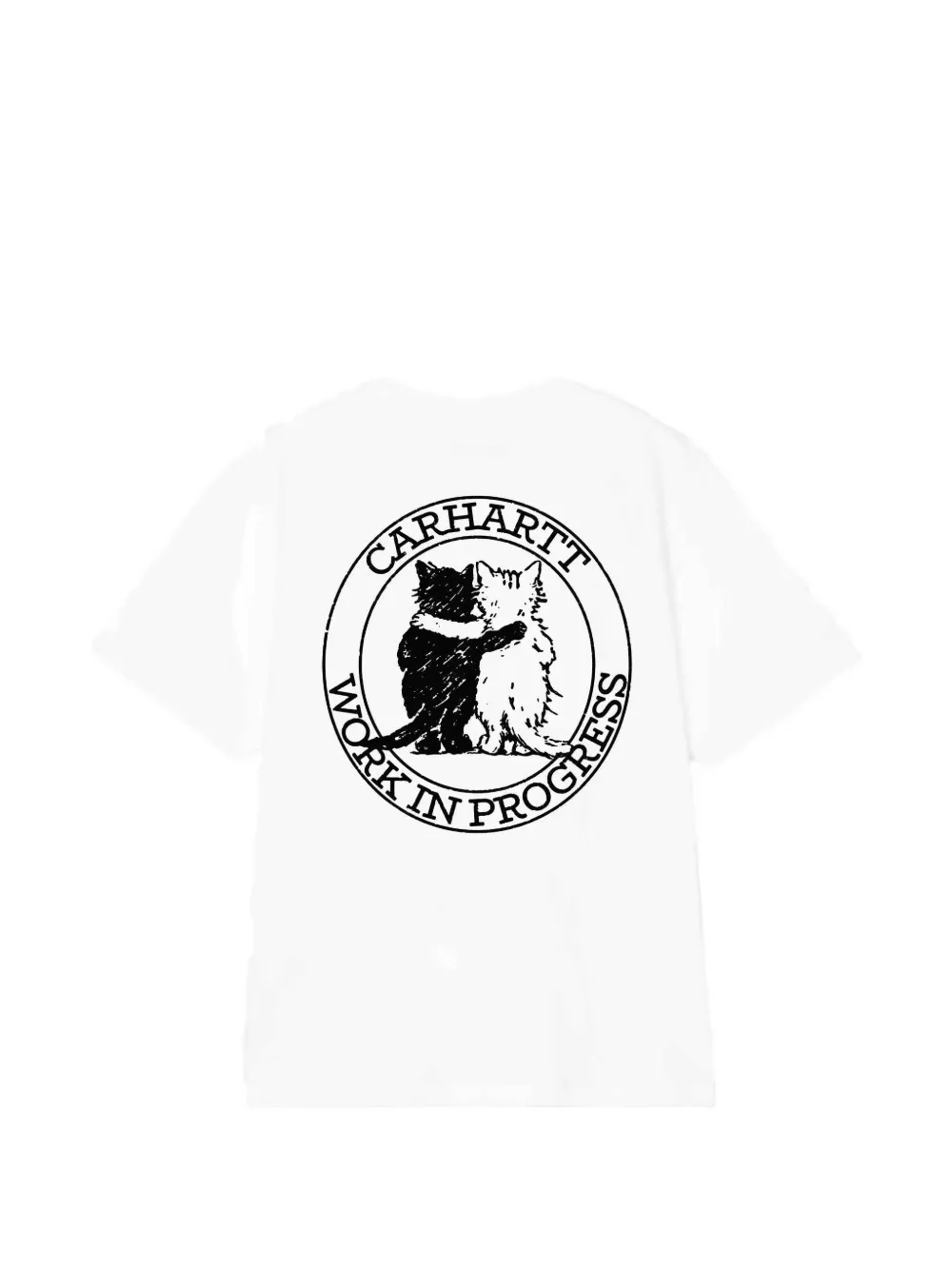 Carhartt WIP S S Hugging Cats T-Shirt Wit