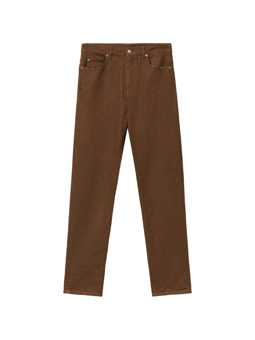 MM6 Maison Margiela Jeans dritti con effetto vissuto - Marrone