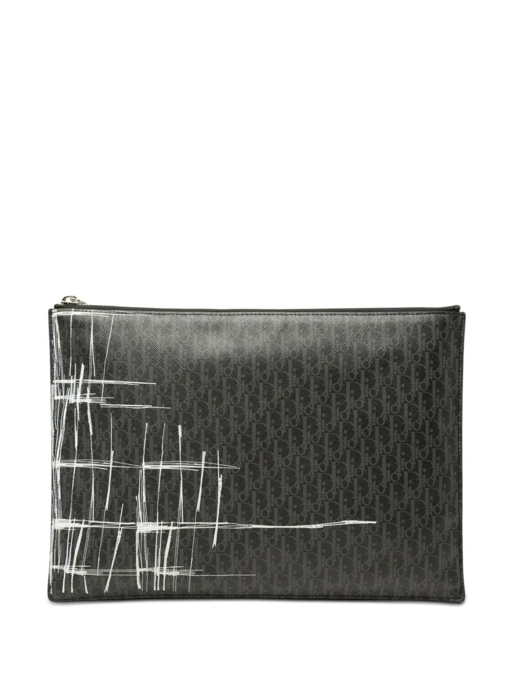 Christian Dior Pre-Owned 2017 Homme Printed Diorissimo Coated Canvas Zip clutch bag - Schwarz