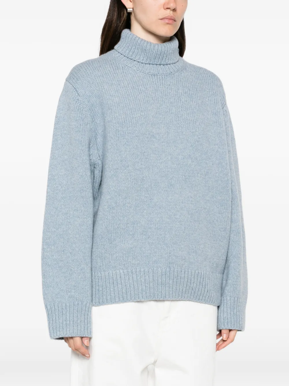TOTEME Oversized lamswollen trui Blauw