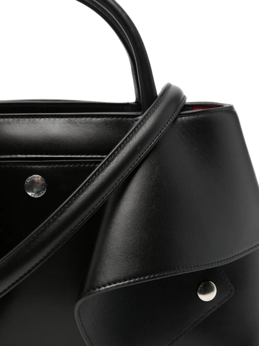 TOTEME Kleine Mercer leren shopper Zwart