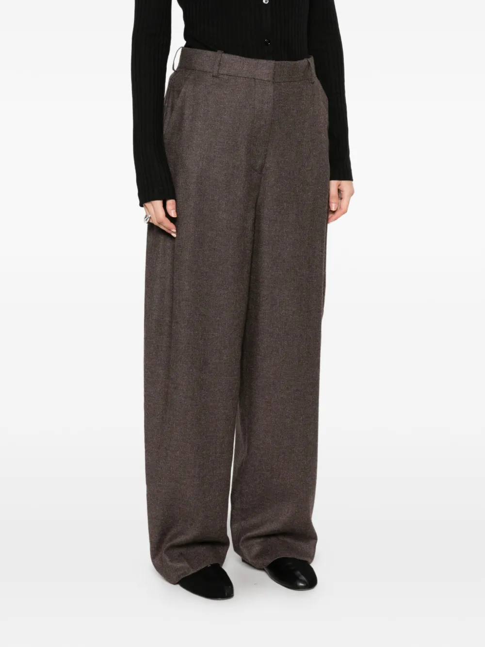 TOTEME High waist broek Bruin