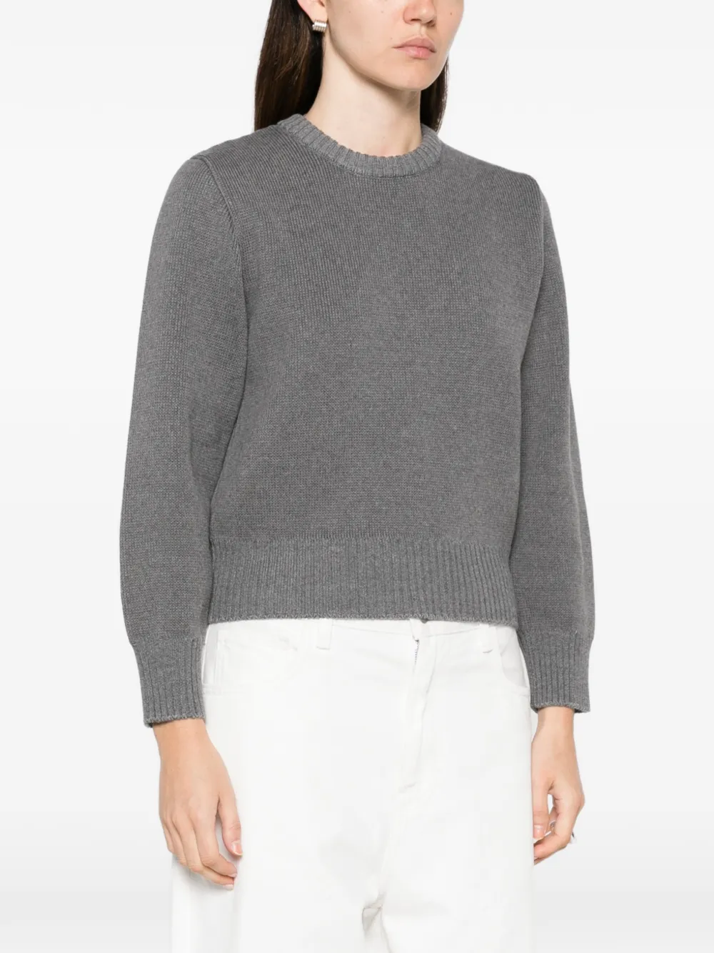 TOTEME cropped knit sweater Grijs