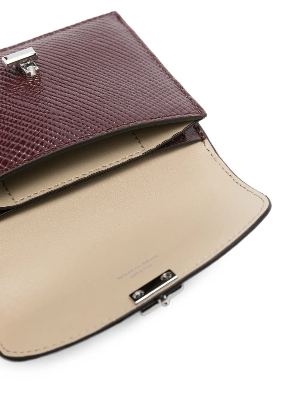 TOTEME T-Lock patent leather cardholder Rood