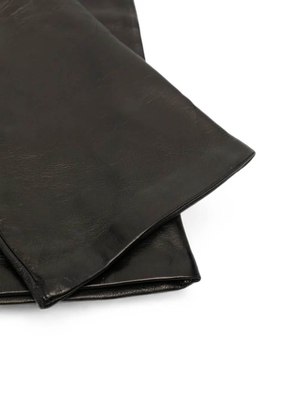TOTEME extra-long leather gloves Zwart