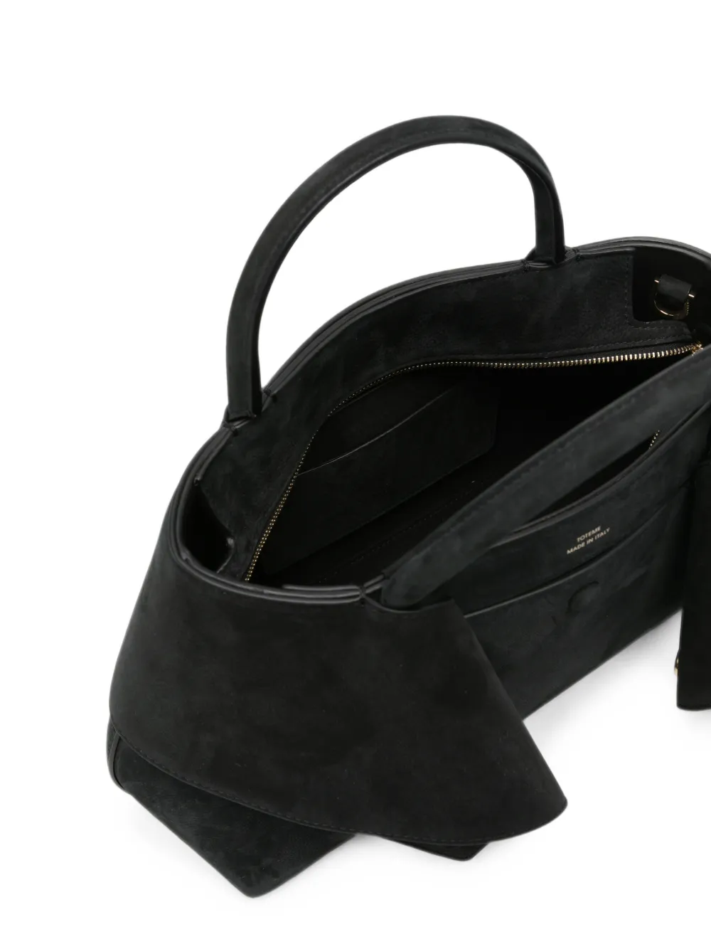 TOTEME Mercer nubuck leren shopper Zwart