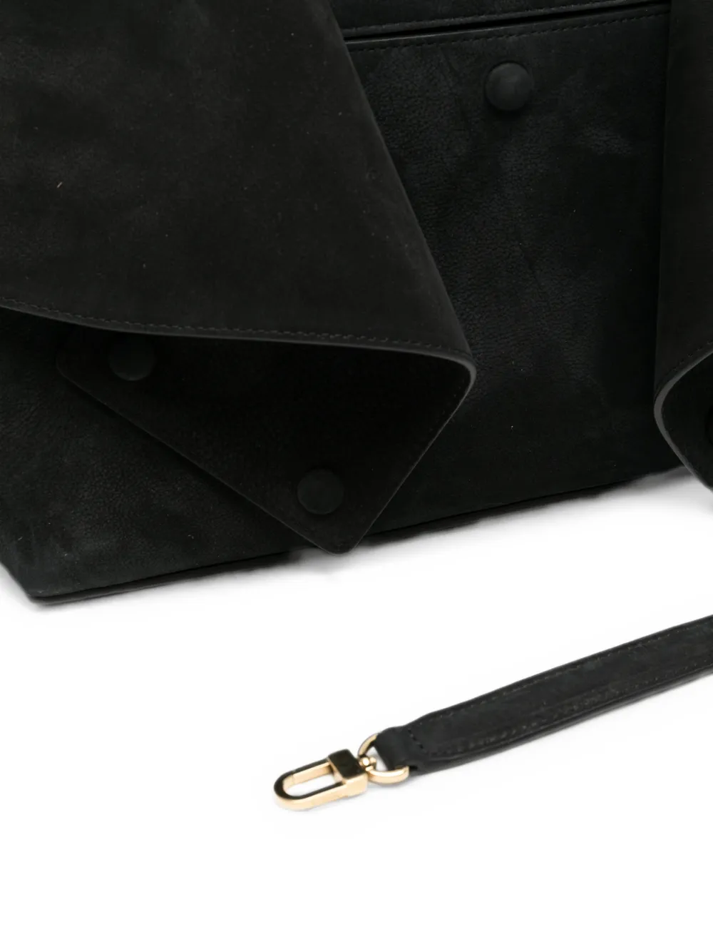TOTEME Mercer nubuck leren shopper Zwart