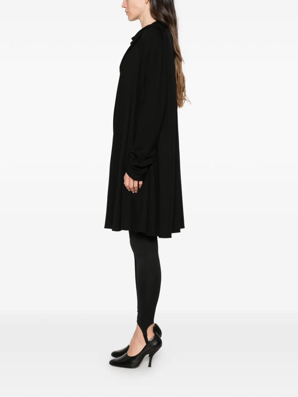 TOTEME Asymmetrische mini-jurk met sjaal-detail Zwart