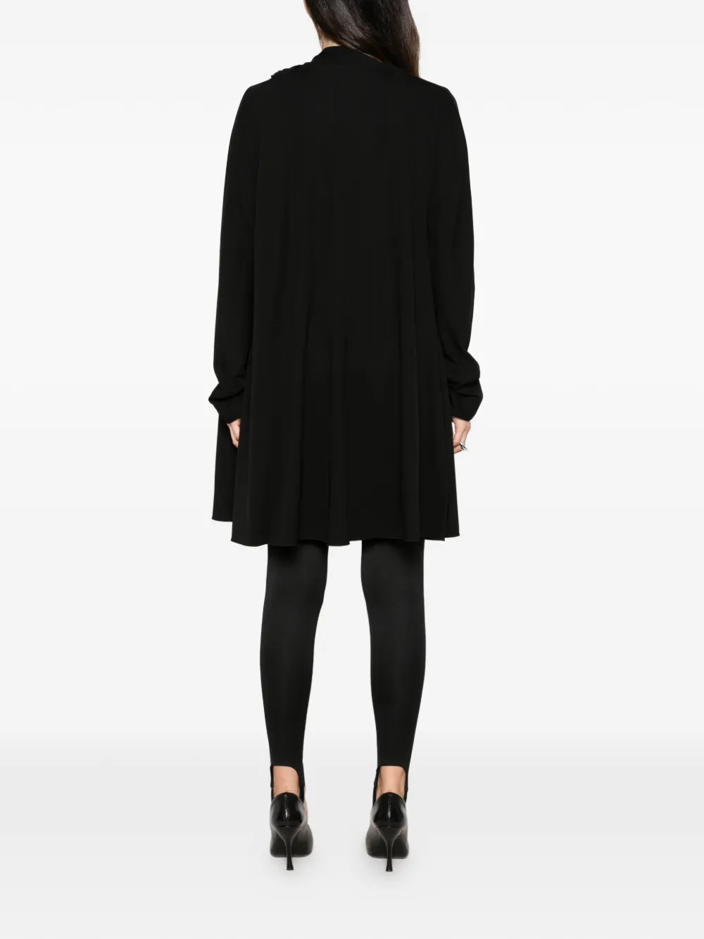 TOTEME Asymmetrische mini-jurk met sjaal-detail Zwart