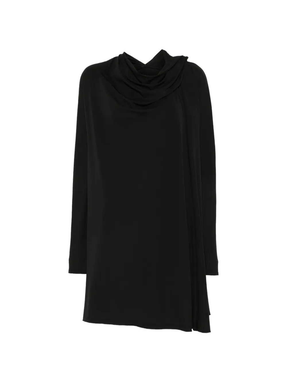 TOTEME asymmetric scarf mini dress - Black