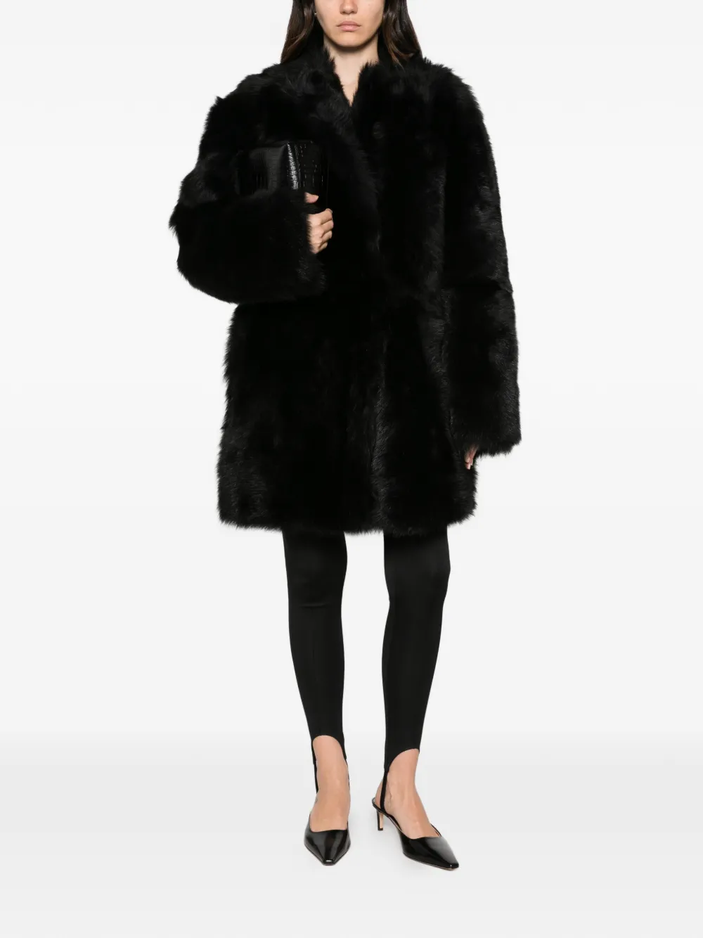 TOTEME Lammy coat Zwart