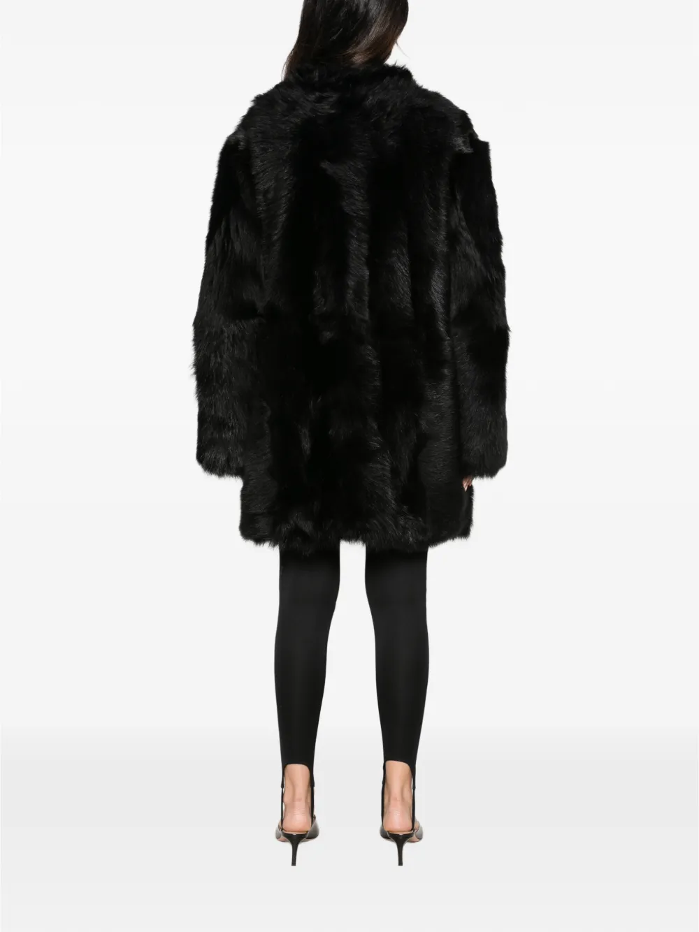 TOTEME Lammy coat Zwart