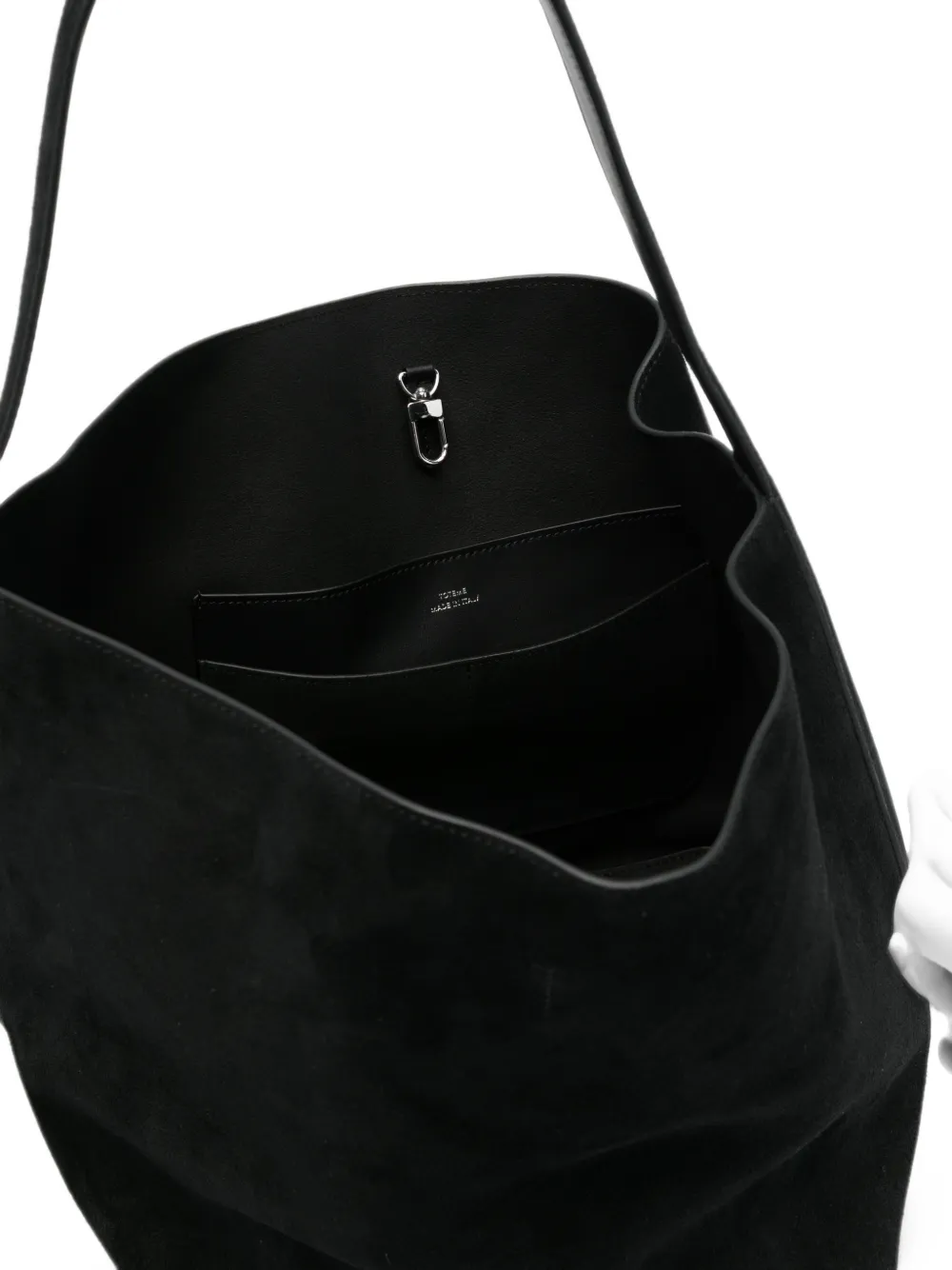TOTEME Suède shopper met riem Zwart