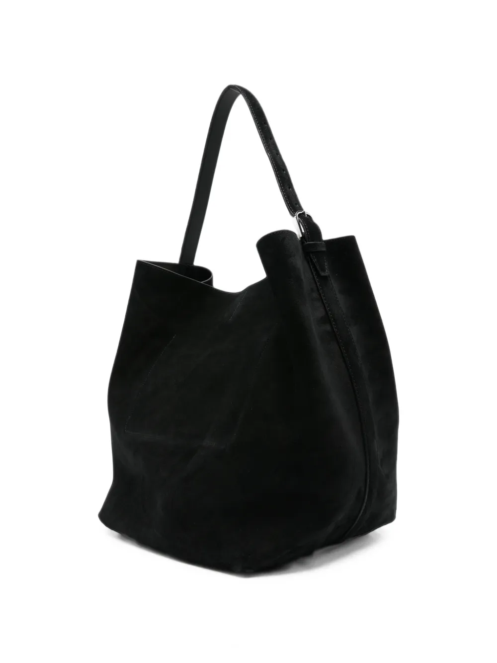 TOTEME Suède shopper met riem Zwart