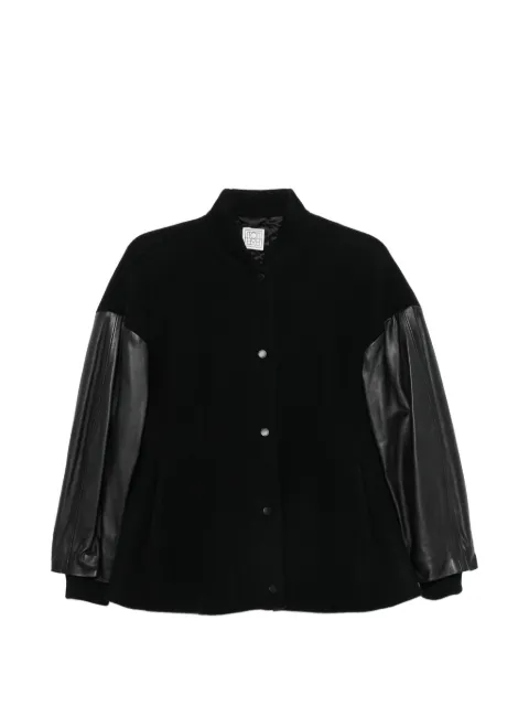 TOTEME varsity wool jacket black