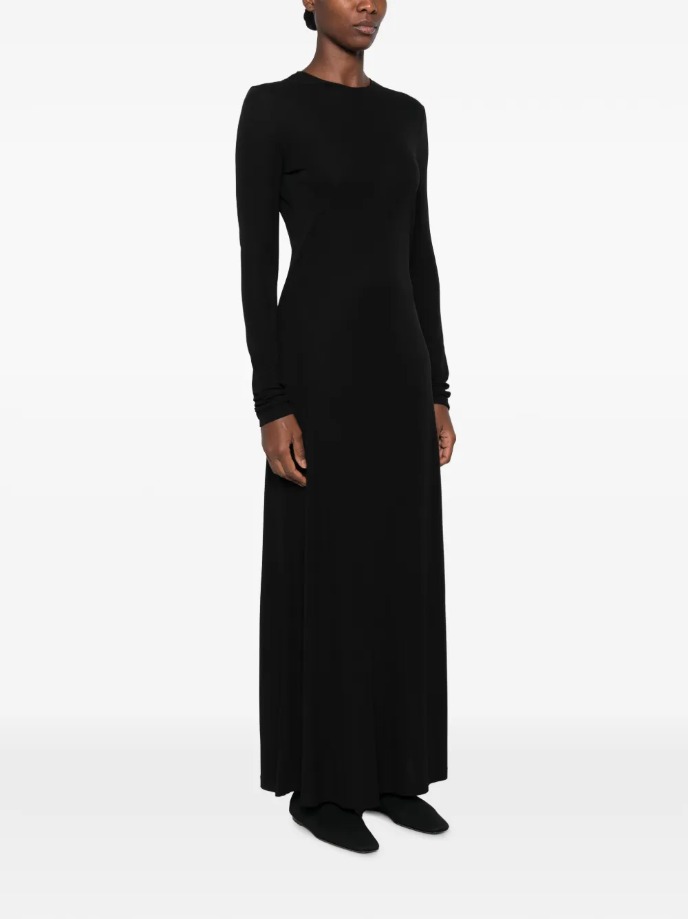 TOTEME Everyday maxi-jurk met lange mouwen Zwart