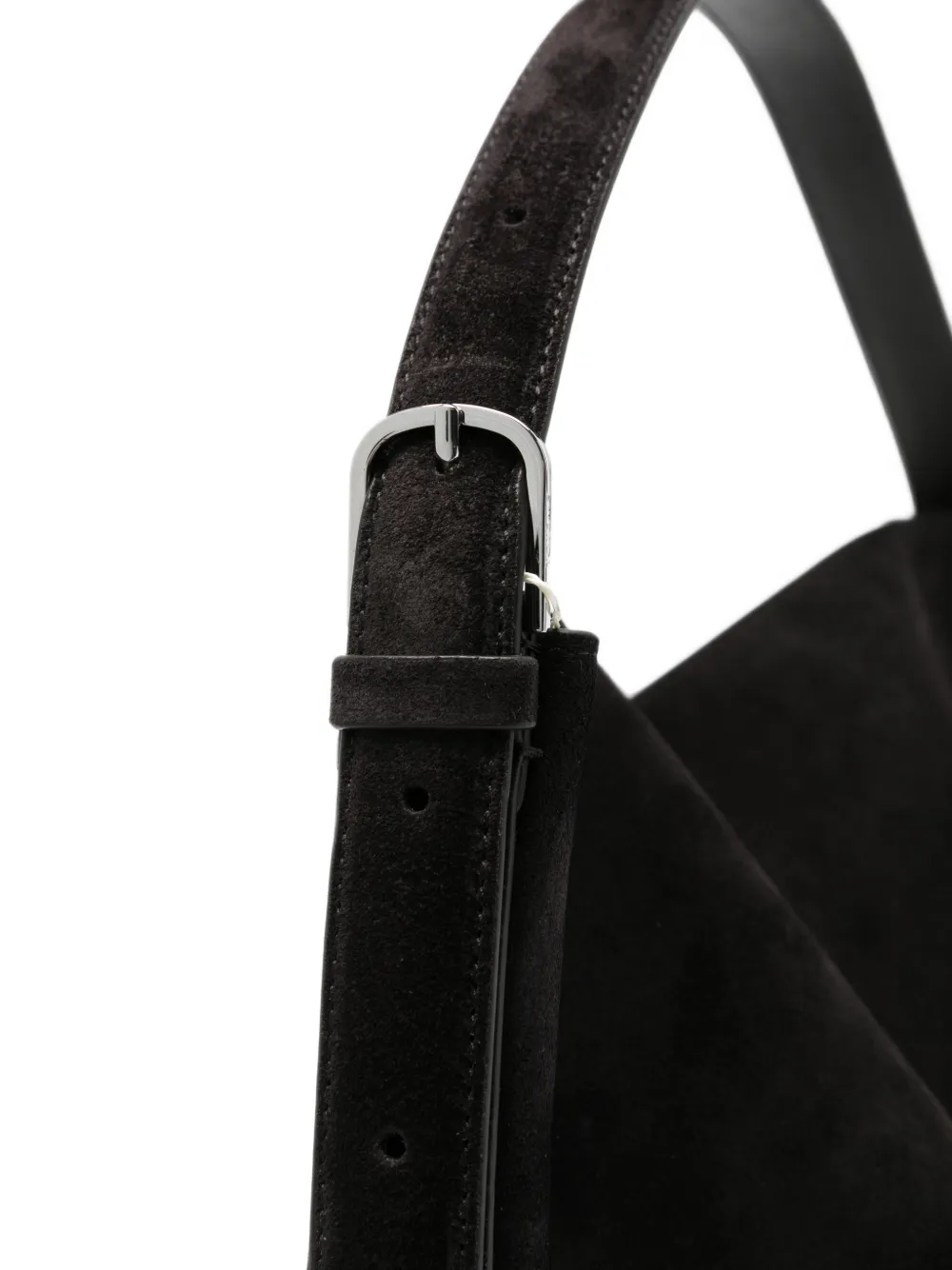 TOTEME Suède shopper met riem Zwart