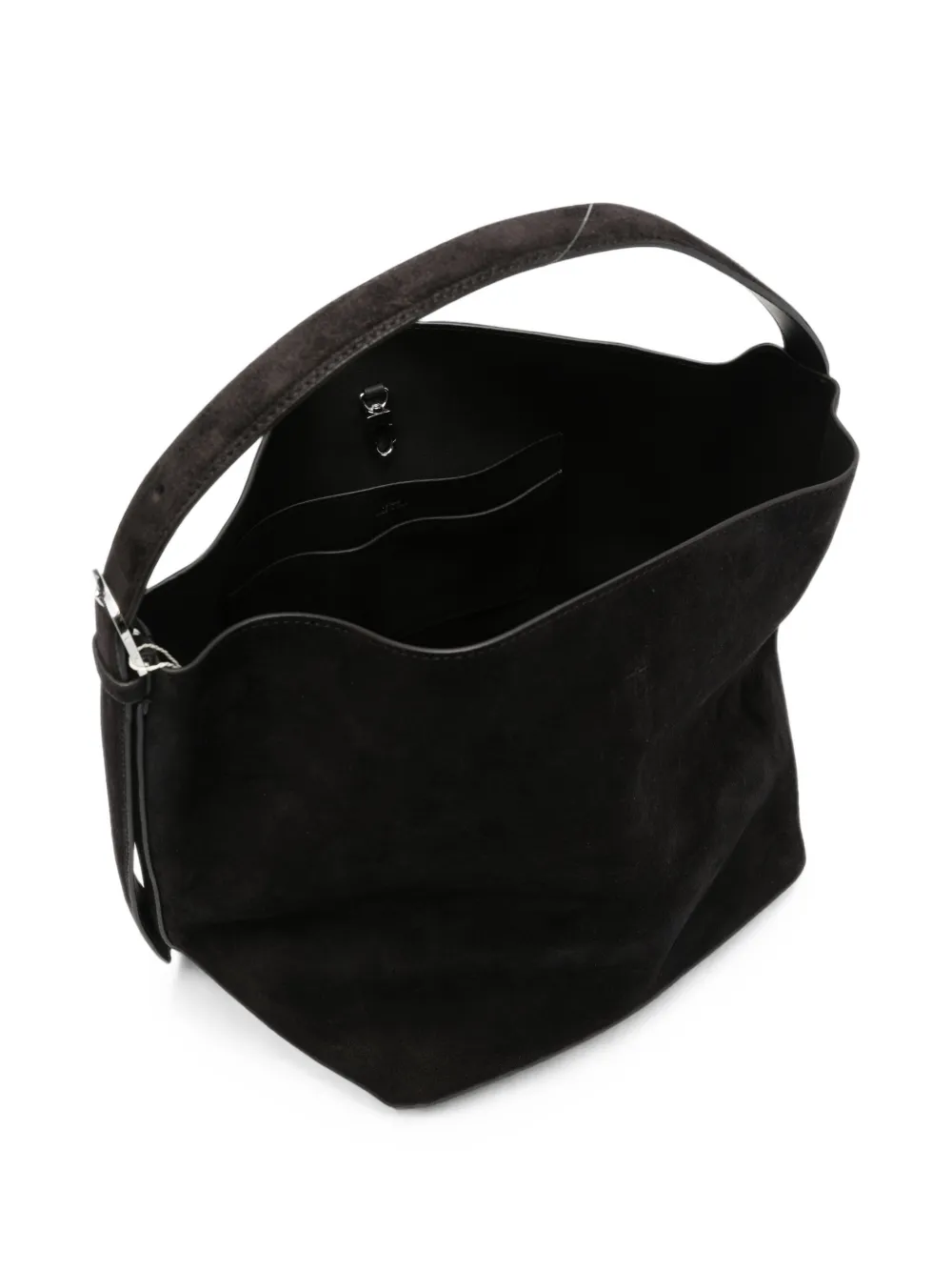 TOTEME Suède shopper met riem Zwart