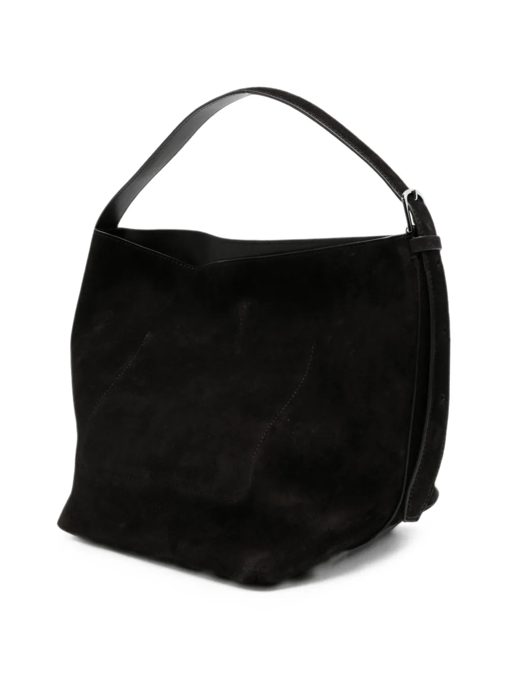 TOTEME Suède shopper met riem Zwart