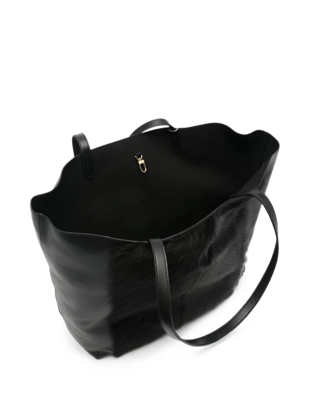 TOTEME Roam goat hair tote bag Zwart