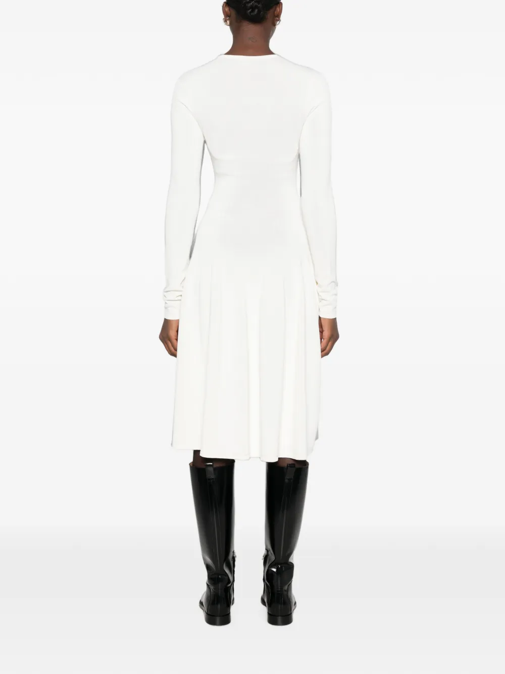 TOTEME Gewelfde midi-jurk Wit