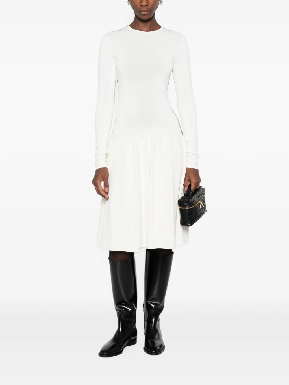 TOTEME Gewelfde midi-jurk Wit