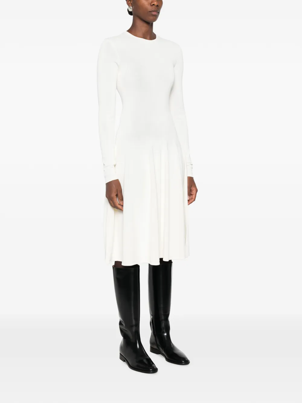 TOTEME Gewelfde midi-jurk Wit