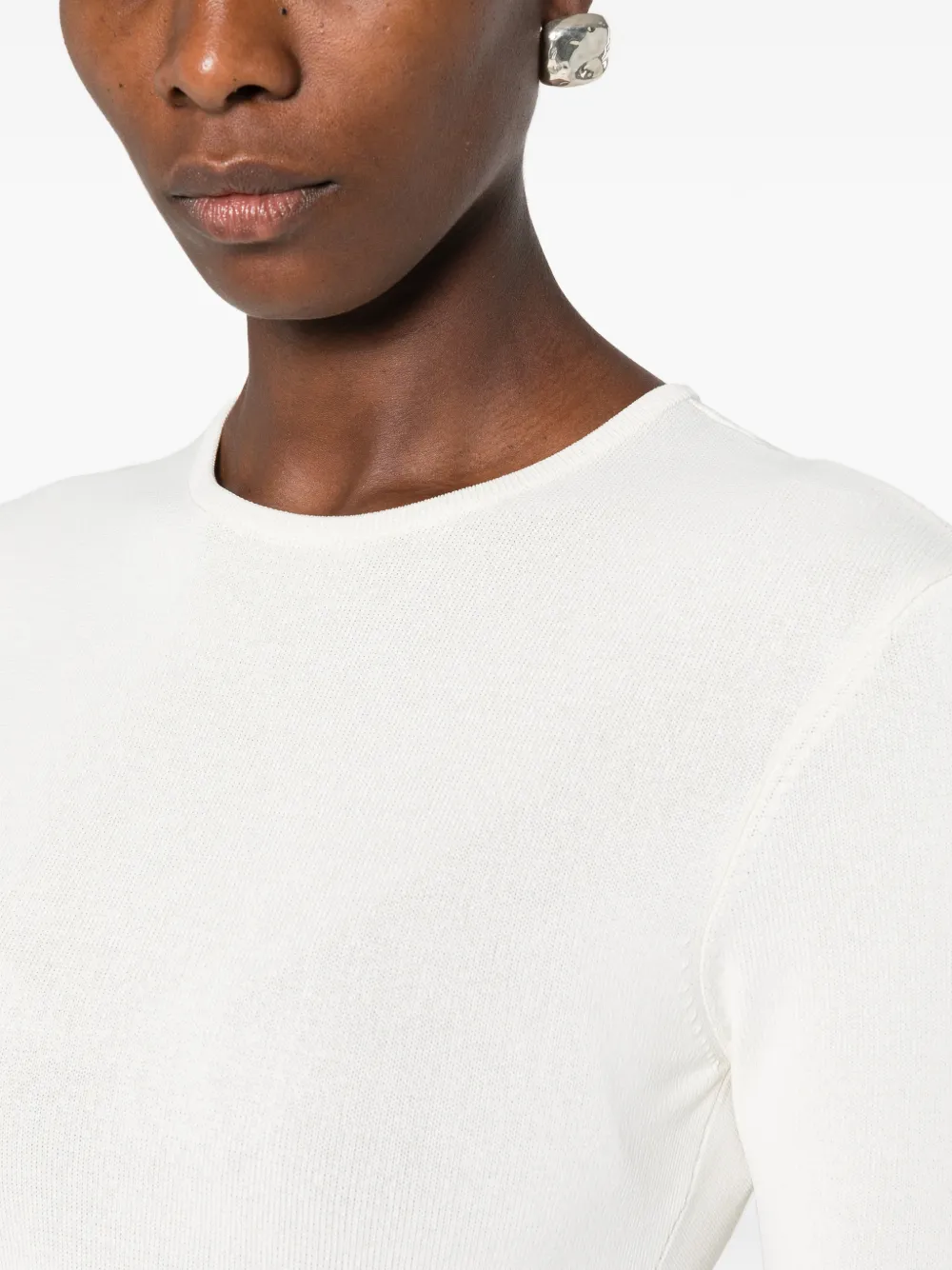 TOTEME Gewelfde midi-jurk Wit