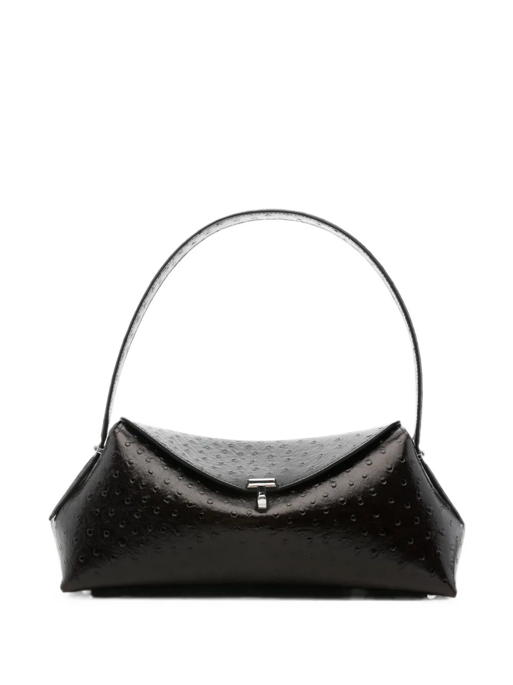 TOTEME T-Lock ostrich-embossed shoulder bag
