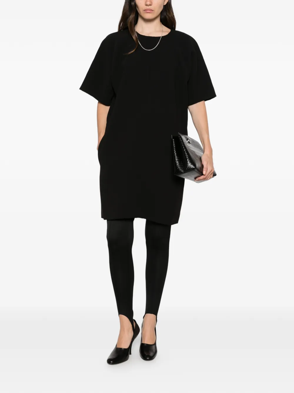 TOTEME Cocoon crepe mini dress Zwart