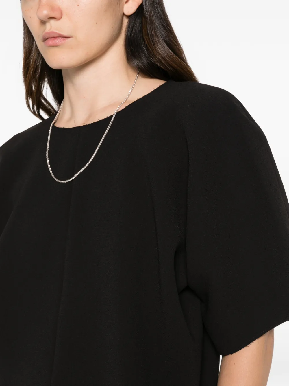 TOTEME Cocoon crepe mini dress Zwart