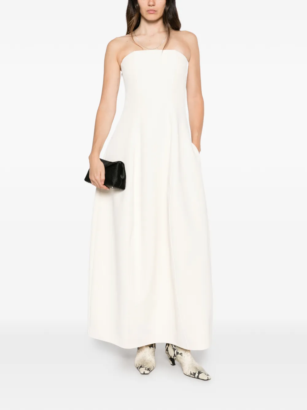 TOTEME Strapless ballon-maxi-jurk Beige