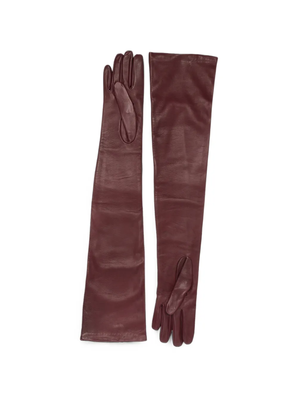 TOTEME extra-long leather gloves Rood