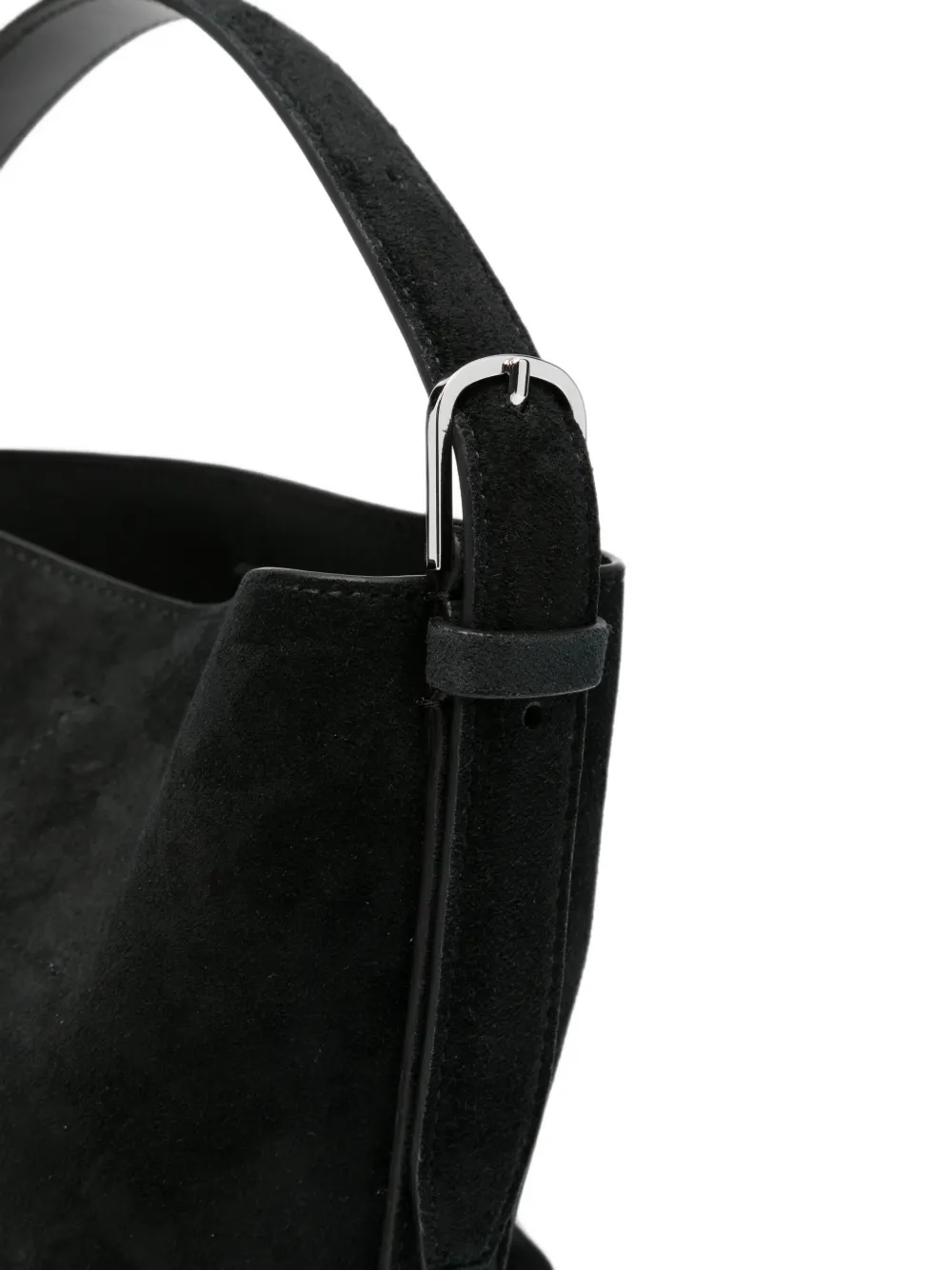 TOTEME Suède shopper met riem Zwart
