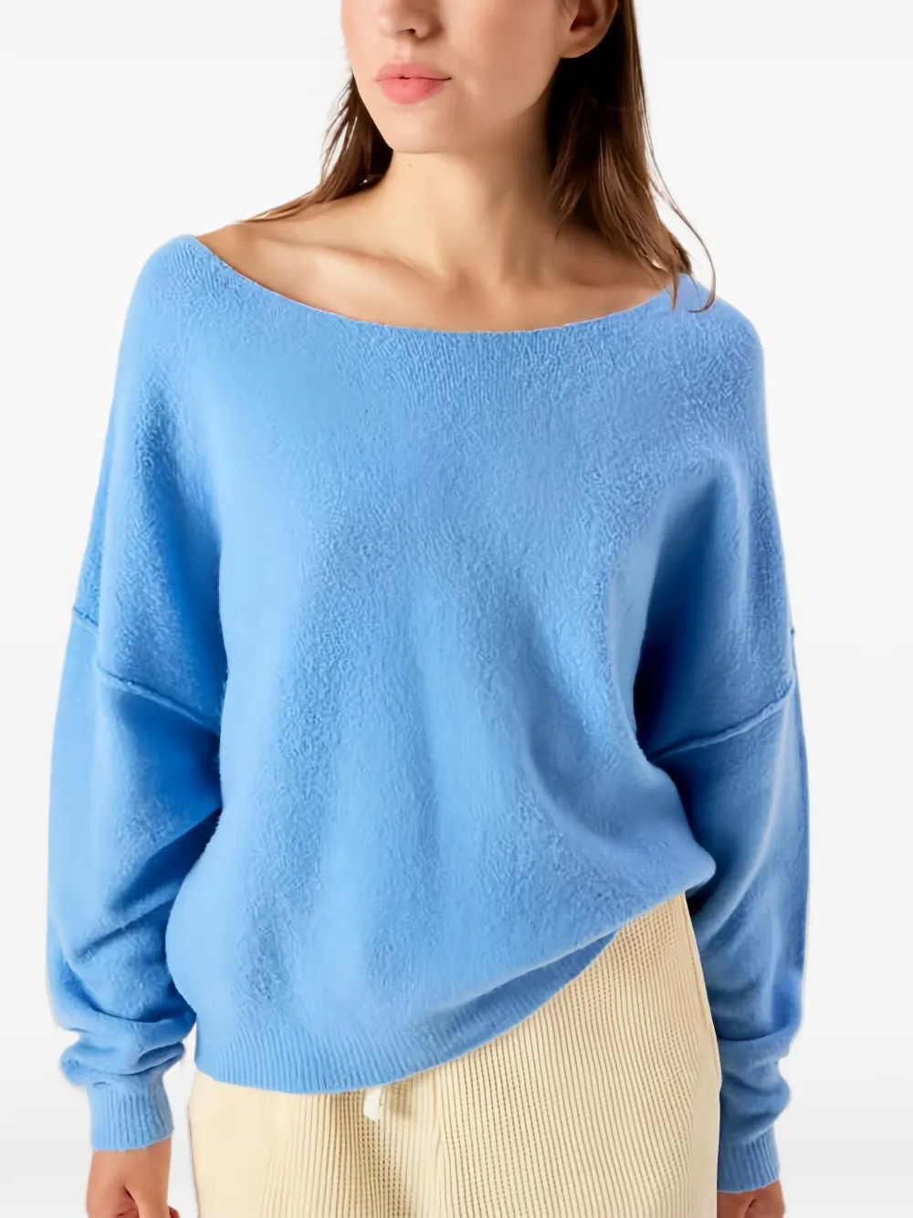 American Vintage Damsville boat-neck sweater Blauw