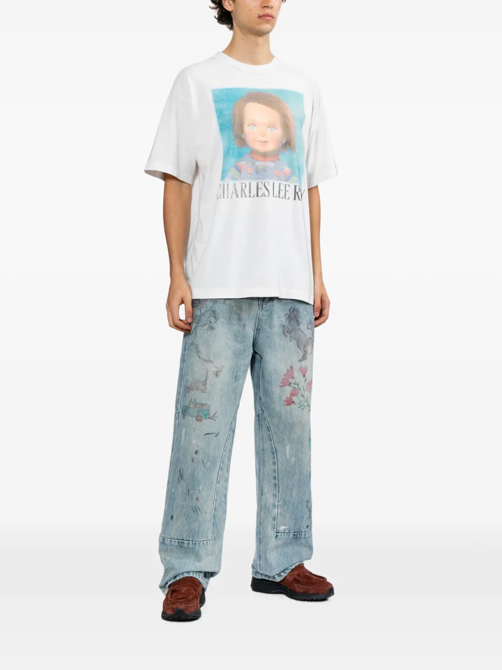 SAINT MXXXXXX T-shirt met grafische print Wit