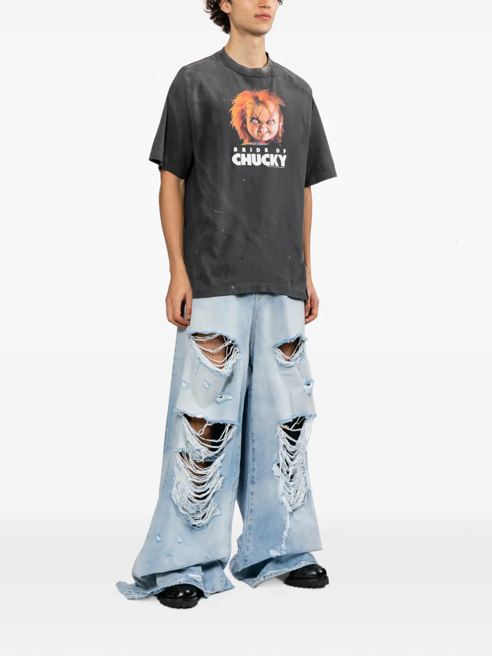 SAINT MXXXXXX T-shirt met print Grijs
