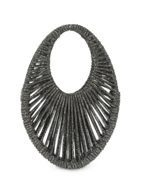 Hibourama Juliet woven crystal-embellished tote bag