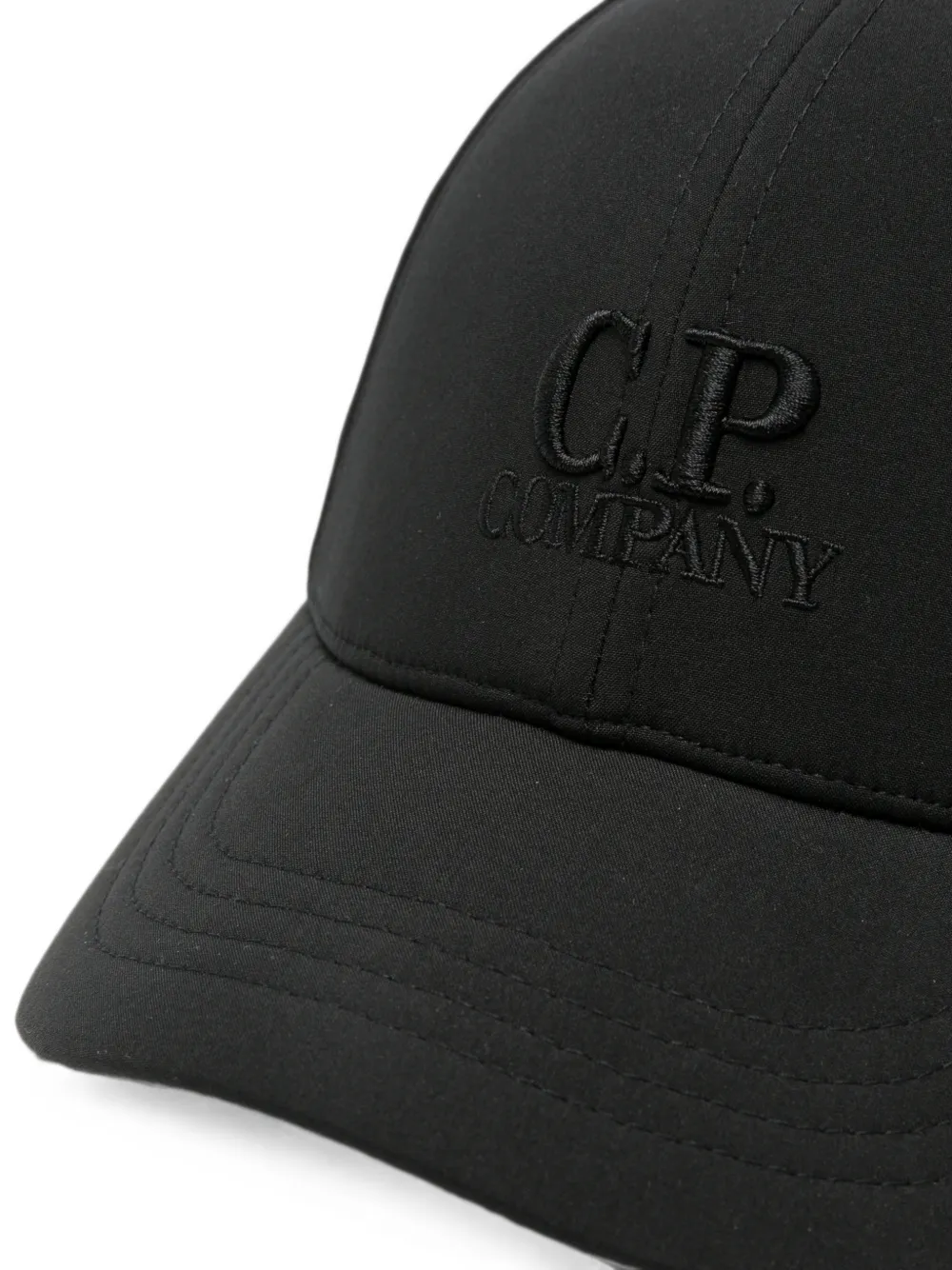 C.P. Company Kids Honkbalpet met geborduurd logo Zwart
