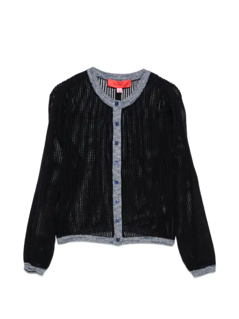 Eckhaus Latta mesh-knit contrast-trim cardigan
