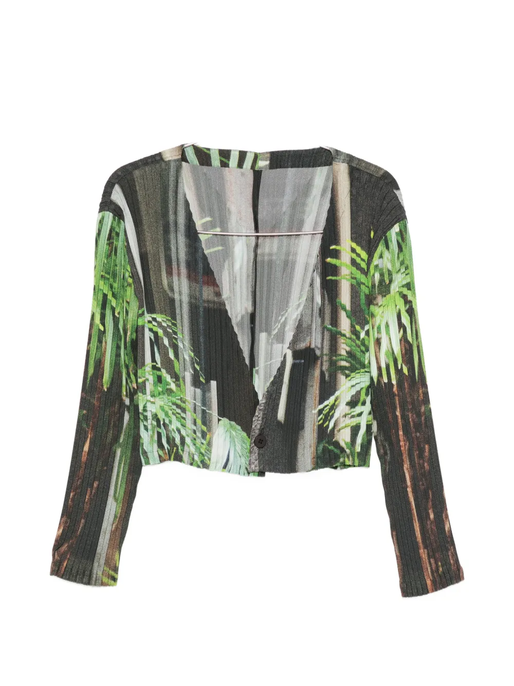 Issey Miyake Jacke mit Palmen-Print - Grün