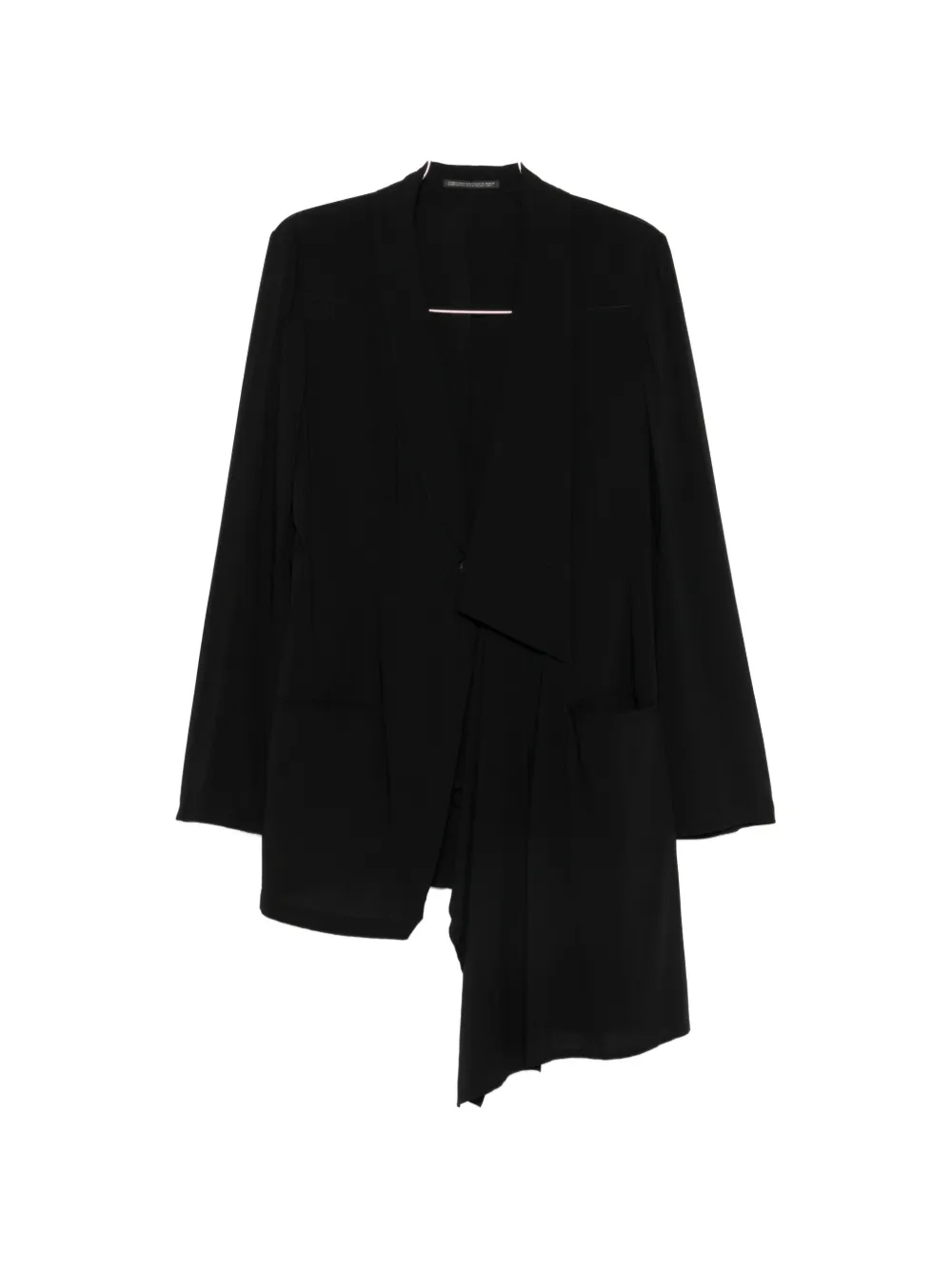 Yohji Yamamoto asymmetric-hem blazer - Schwarz