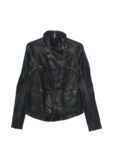 Isaac Sellam Experience Lederjacke mit Stehkragen