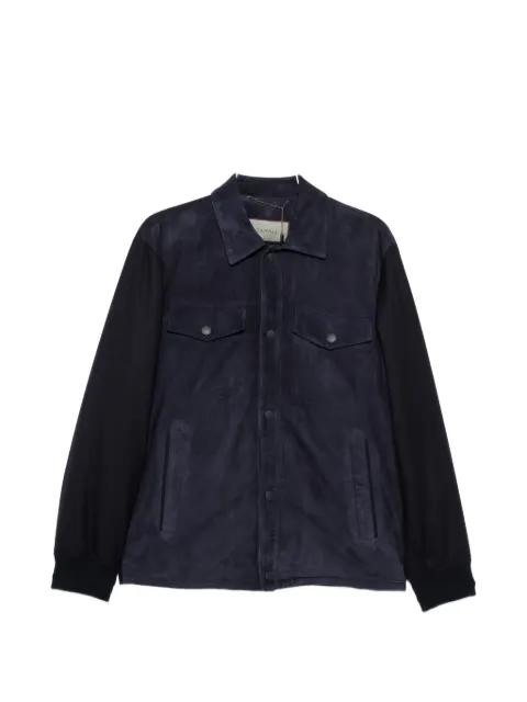 Canali suede panelled jacket